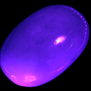 White Jade palm stone from Pakistan 62-72mm 63-86.7g in UV light.7g Rocks and Things