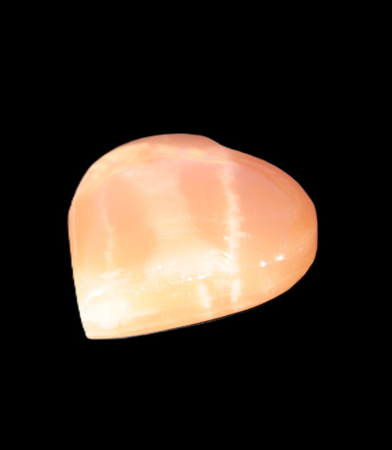 Small Honey Calcite heart 34-35g Rocks and Things