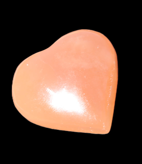 Small Honey Calcite heart 34-35g Rocks and Things