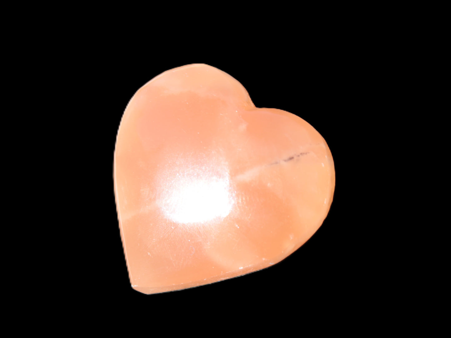 Small Honey Calcite heart 34-35g Rocks and Things