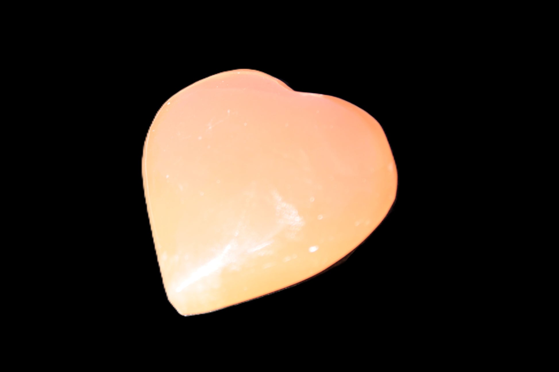 Small Honey Calcite heart 34-35g Rocks and Things