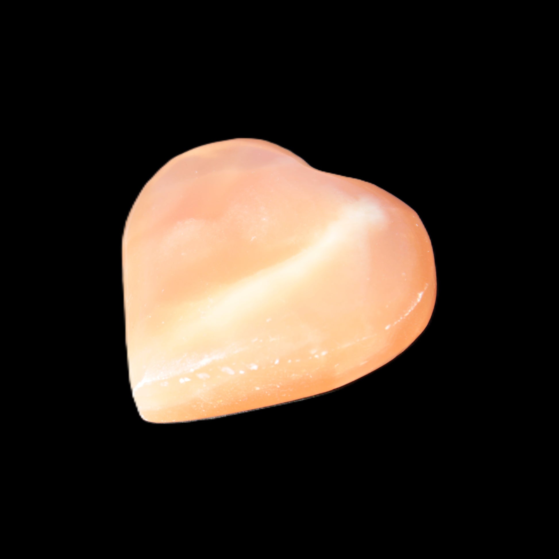 Small Honey Calcite heart 34-35g Rocks and Things