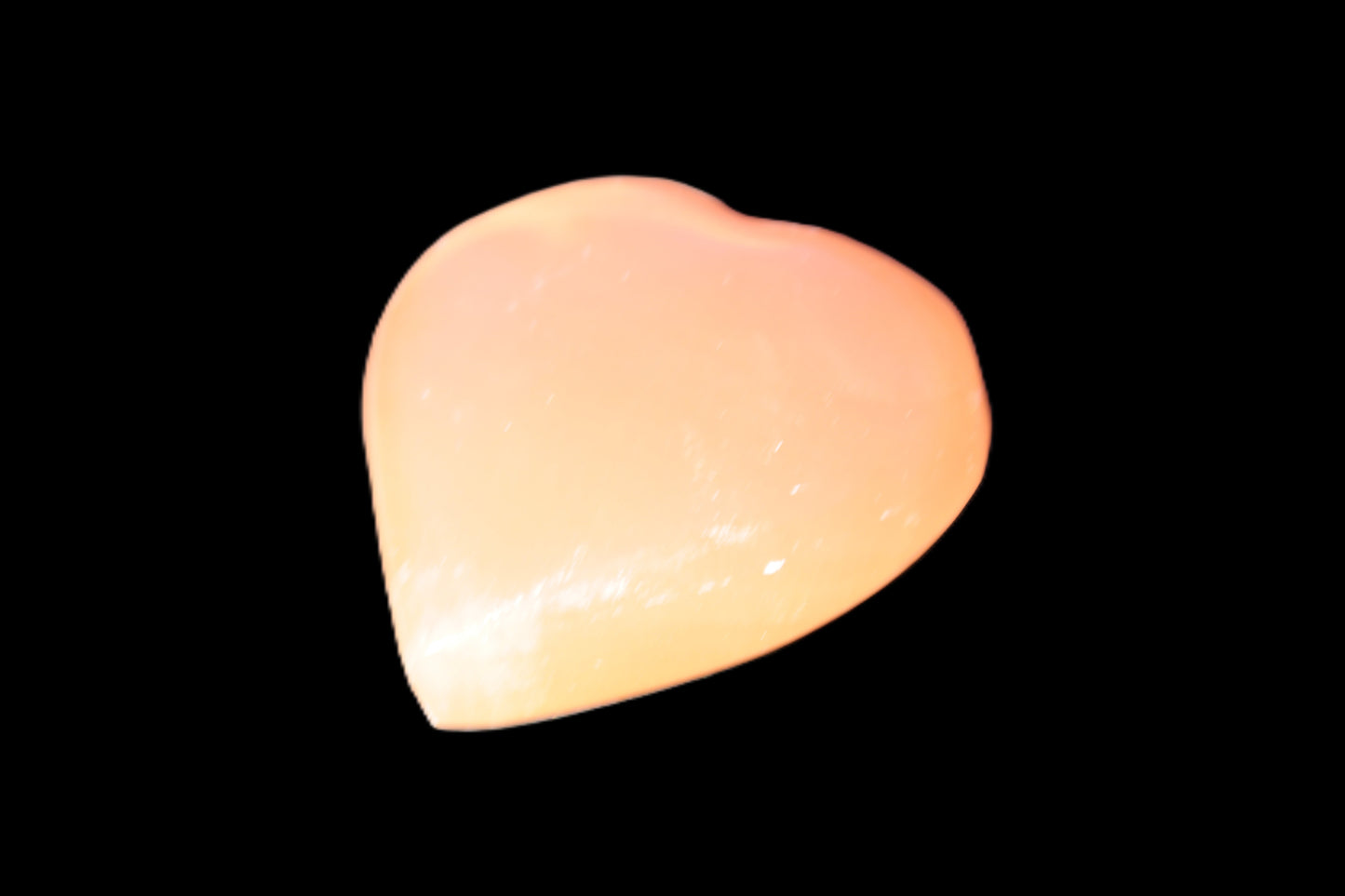 Small Honey Calcite heart 34-35g Rocks and Things