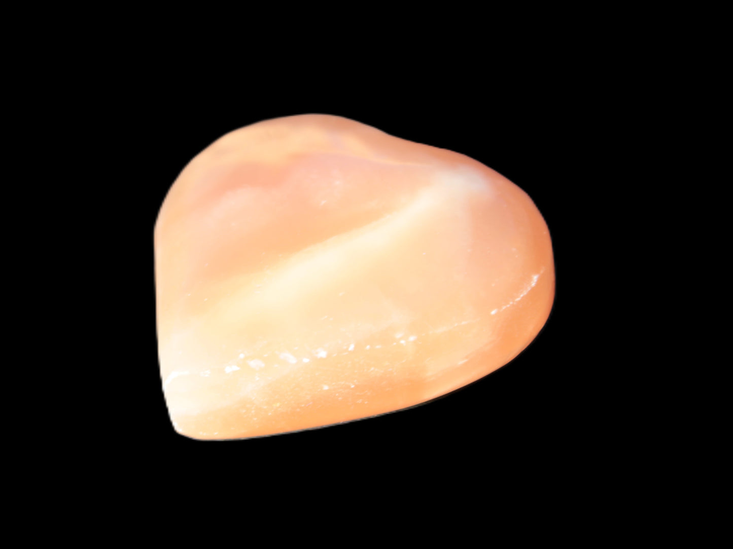 Small Honey Calcite heart 34-35g Rocks and Things