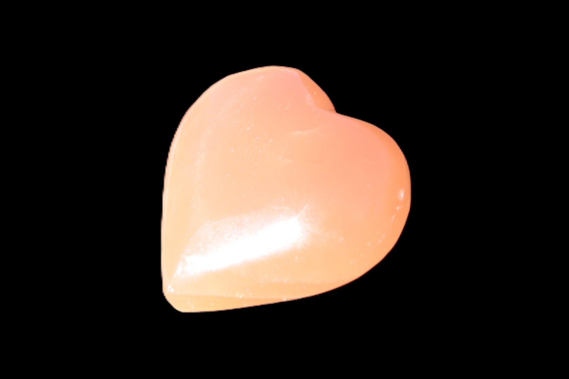 Small Honey Calcite heart 34-35g Rocks and Things