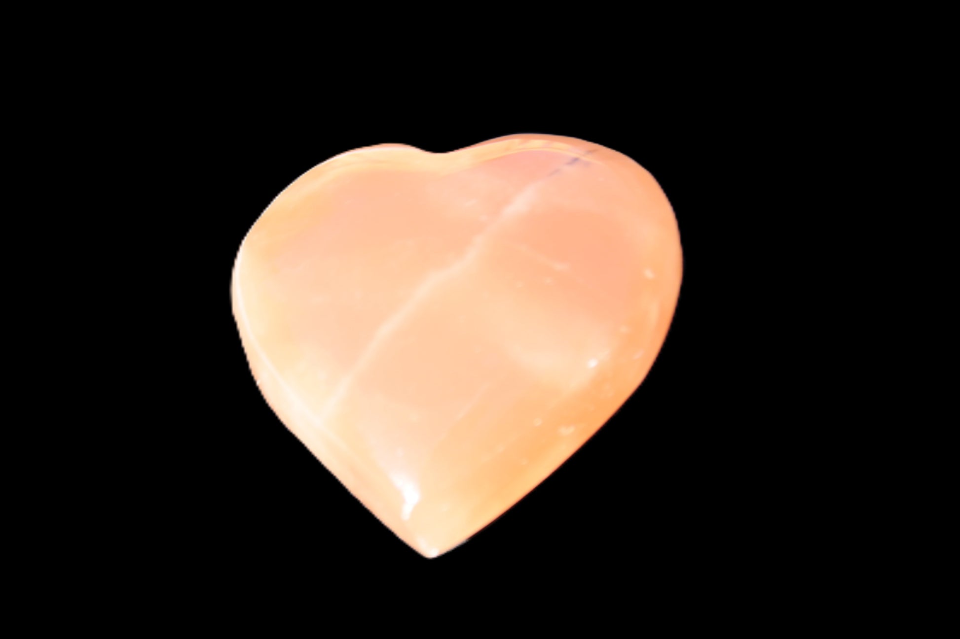 Small Honey Calcite heart 34-35g Rocks and Things