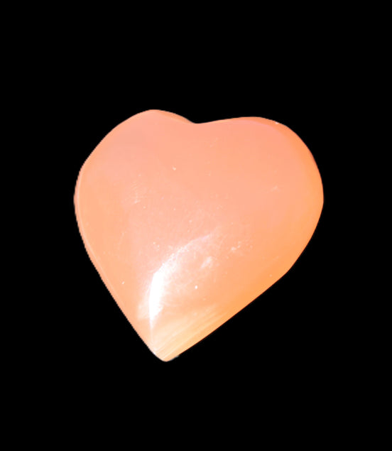 Honey Calcite heart 30-32g - Rocks and Things Store