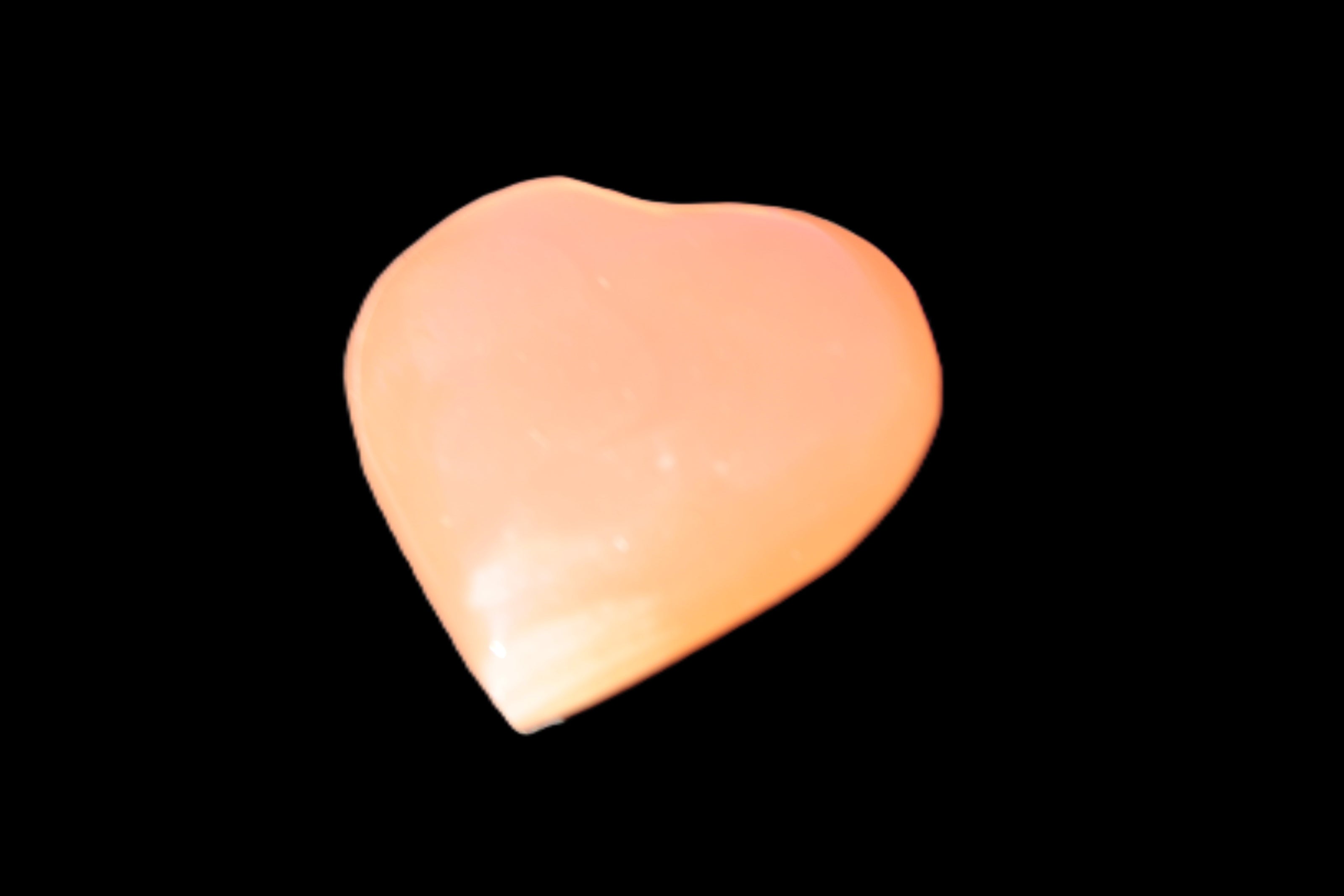 Honey Calcite heart 30-32g Rocks and Things