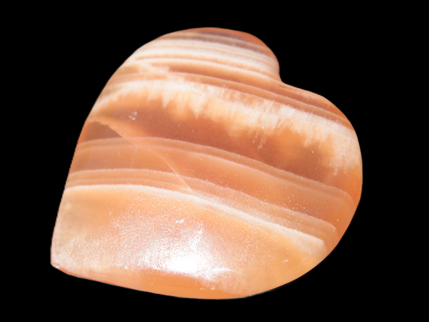 Honey Calcite heart 52-56mm  66-75g Rocks and Things