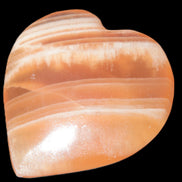 Honey Calcite heart 52-56mm  66-75g Rocks and Things