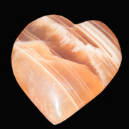 Honey Calcite heart 52-56mm  66-75g Rocks and Things