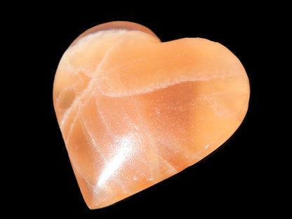 Honey Calcite heart 66-75g in sunshine