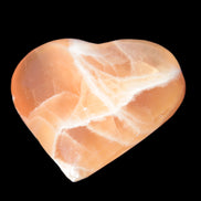 Honey Calcite heart 66-75g in sunshine