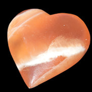 Honey Calcite heart 52-56mm  66-75g Rocks and Things