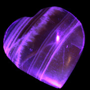 Honey Calcite heart  66-75g in UV light Rocks and Things