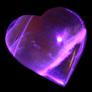 Honey Calcite heart  66-75g in UV light Rocks and Things