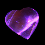 Honey Calcite heart  66-75g in UV light Rocks and Things