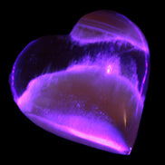 Honey Calcite heart  66-75g in UV light Rocks and Things