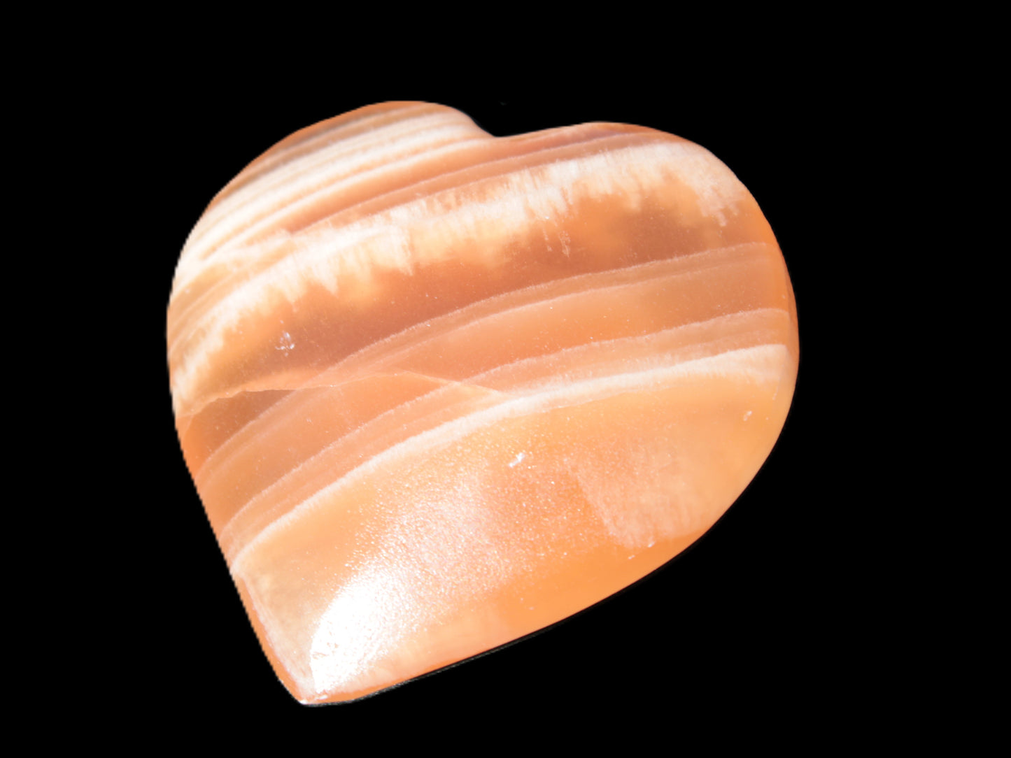 Honey Calcite heart 52-56mm  66-75g Rocks and Things