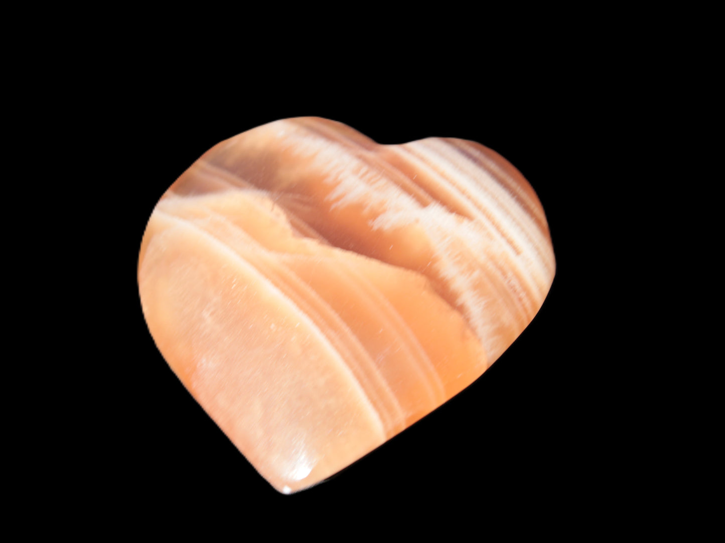 Honey Calcite heart 52-56mm  66-75g Rocks and Things