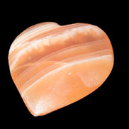 Honey Calcite heart 66-75g in sunshine