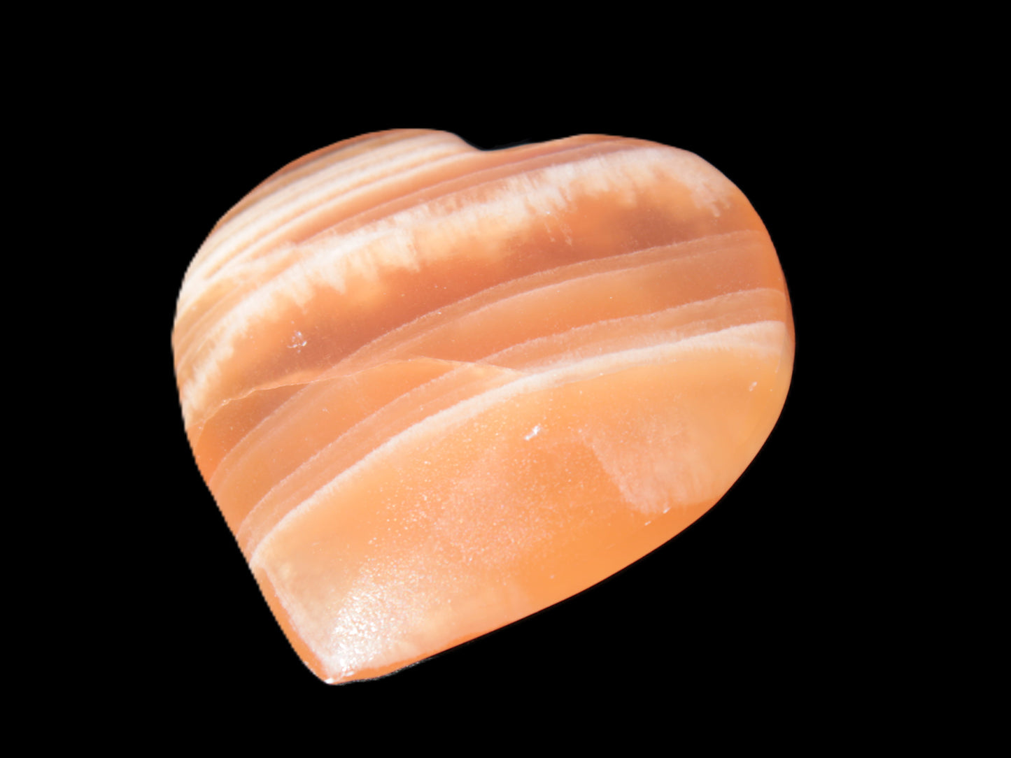 Honey Calcite heart 66-75g in sunshine