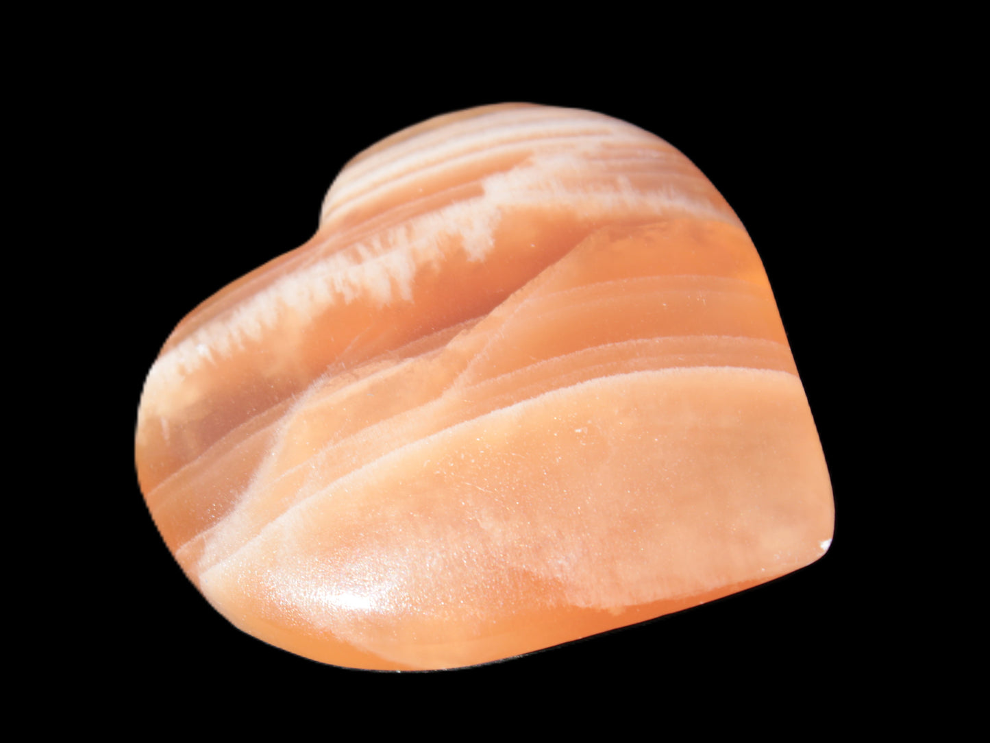 Honey Calcite heart 52-56mm  66-75g Rocks and Things