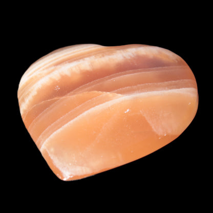 Honey Calcite heart 52-56mm  66-75g Rocks and Things