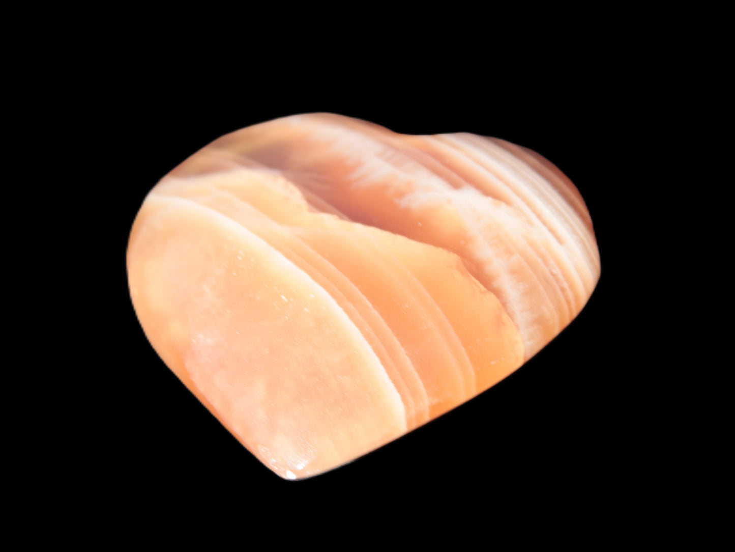 Honey Calcite heart 52-56mm  66-75g Rocks and Things