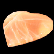 Honey Calcite heart 66-75g in sunshne