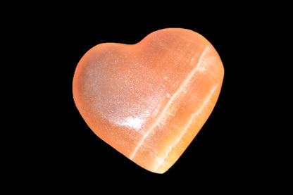 Honey Calcite heart 51-54mm  68-78g Rocks and Things