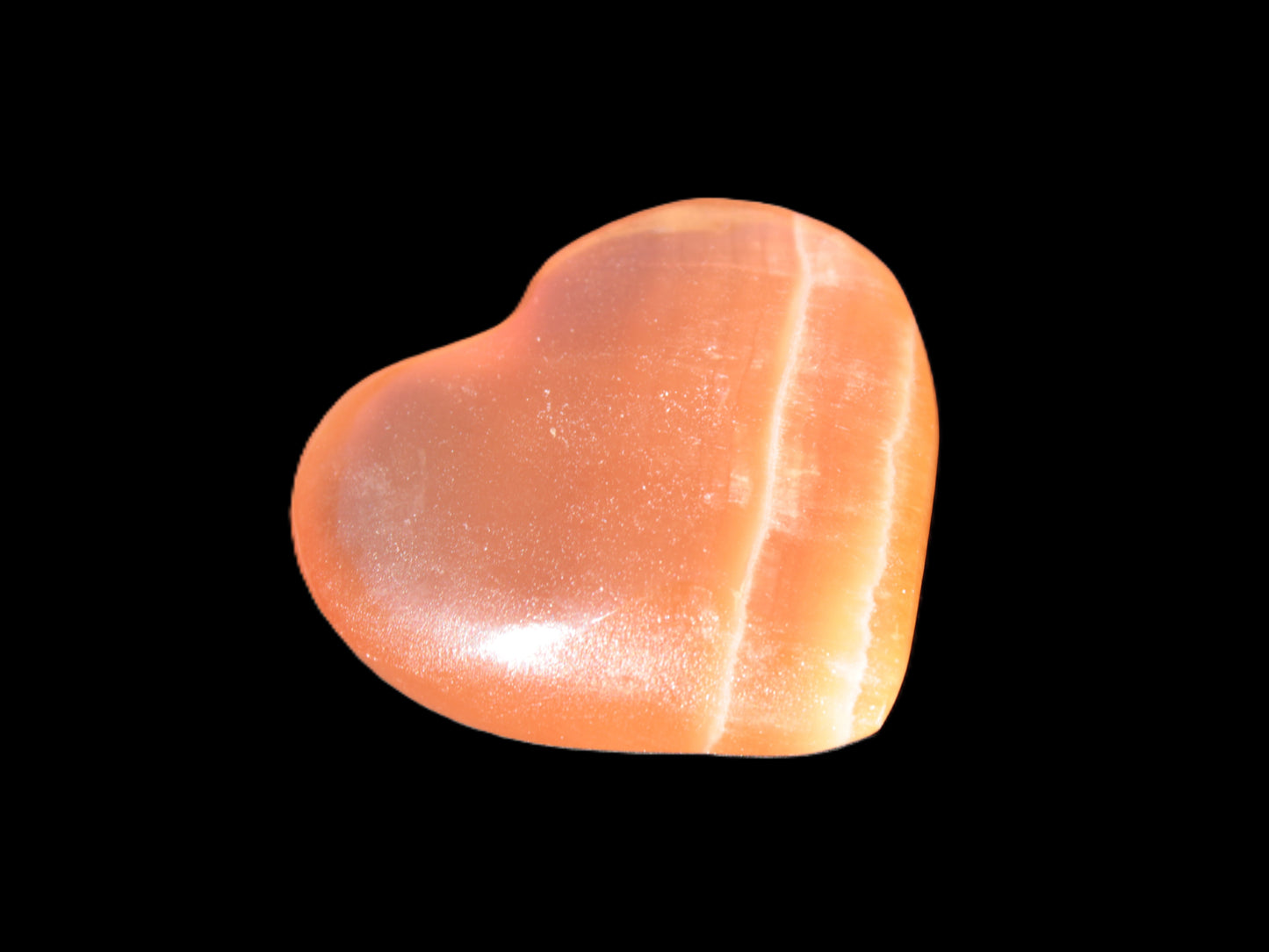 Honey Calcite heart 51-54mm  68-78g Rocks and Things