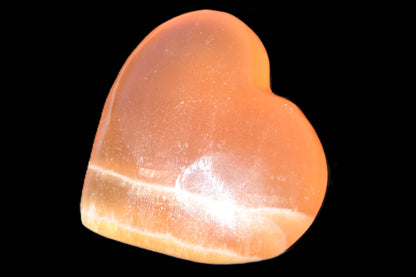 Honey Calcite heart 51-54mm  68-78g Rocks and Things