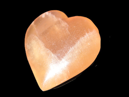 Honey Calcite heart 51-54mm  68-78g Rocks and Things