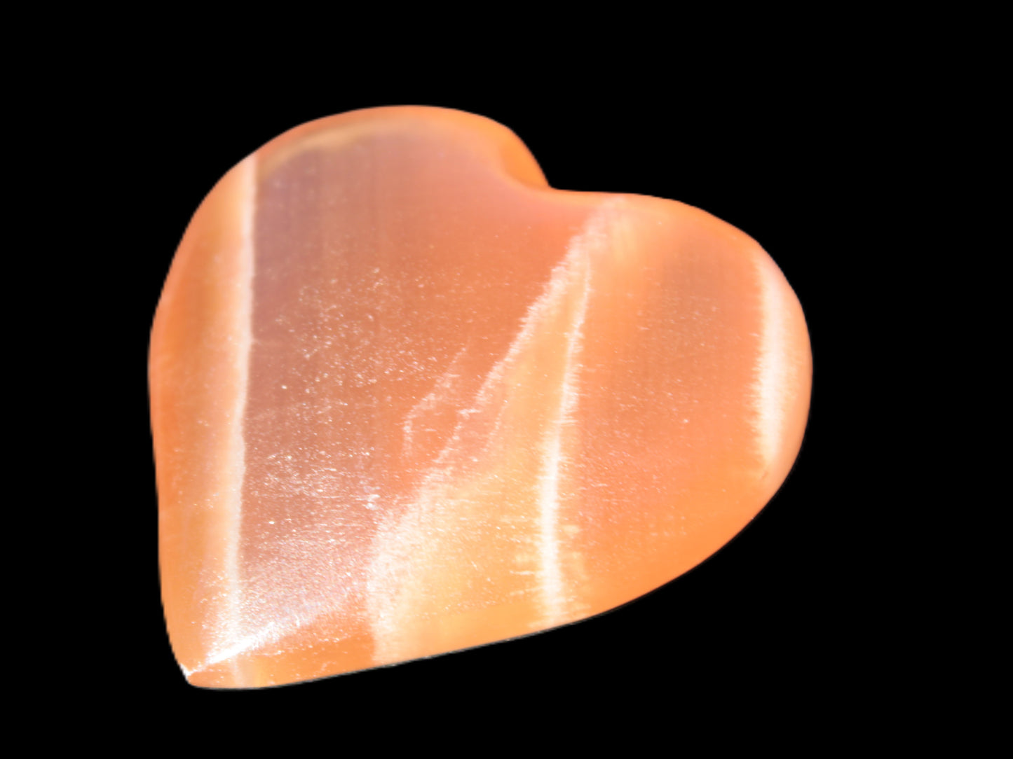 Honey Calcite heart 51-54mm  68-78g Rocks and Things