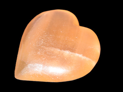 Honey Calcite heart 51-54mm  68-78g Rocks and Things