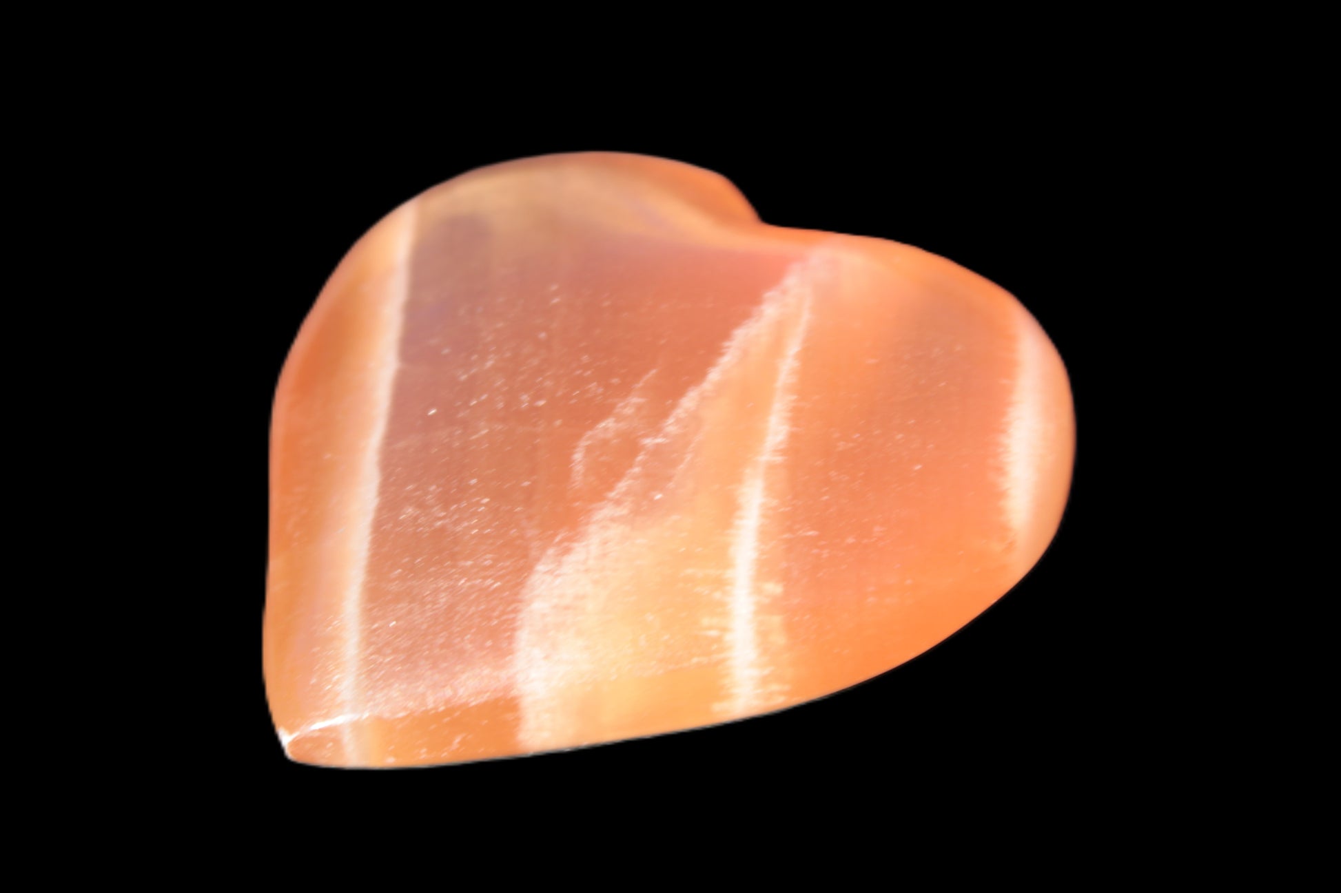 Honey Calcite heart 51-54mm  68-78g Rocks and Things