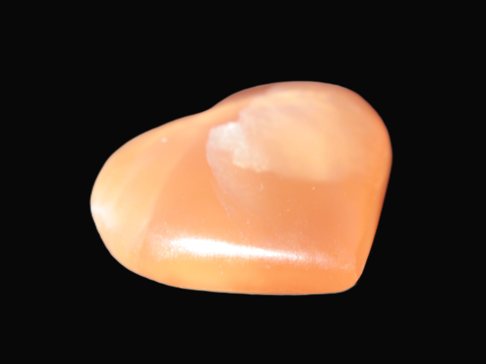 Honey Calcite heart 51-54mm  68-78g Rocks and Things