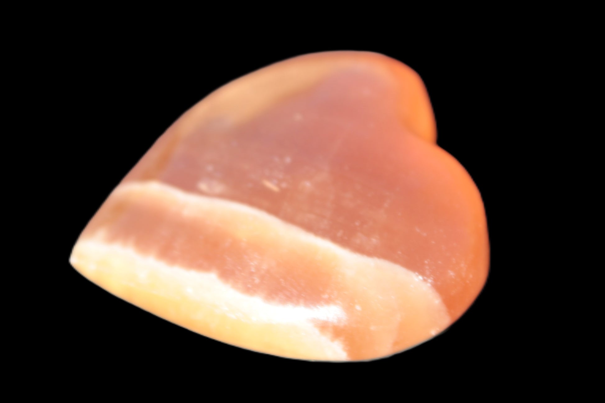 Honey Calcite heart 51-54mm  68-78g Rocks and Things