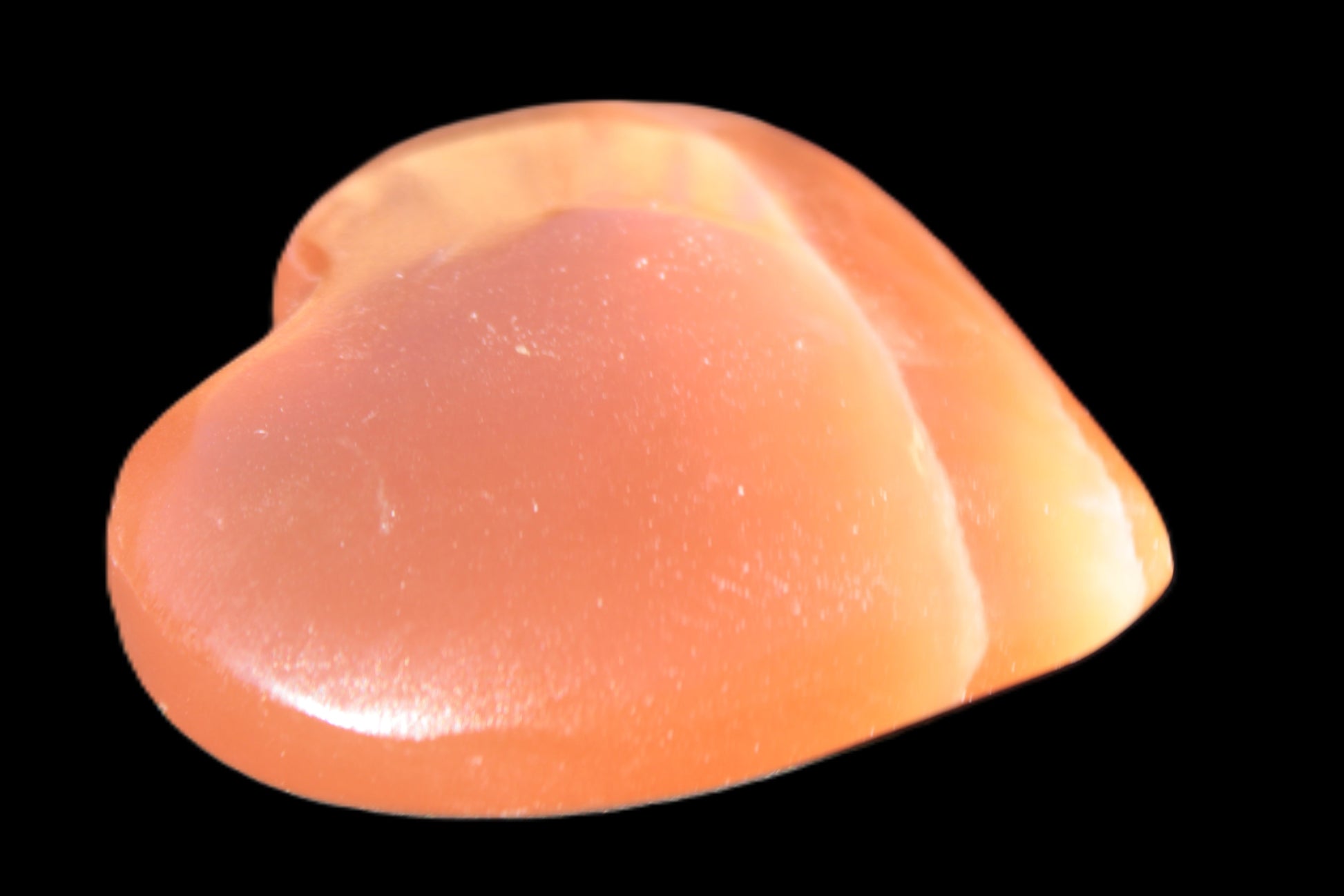 Honey Calcite heart 51-54mm  68-78g Rocks and Things