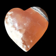 Honey Calcite heart 51-53mm  67.2-84.8g Rocks and Things
