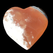 Honey Calcite heart 51-53mm  67.2-84.8g Rocks and Things