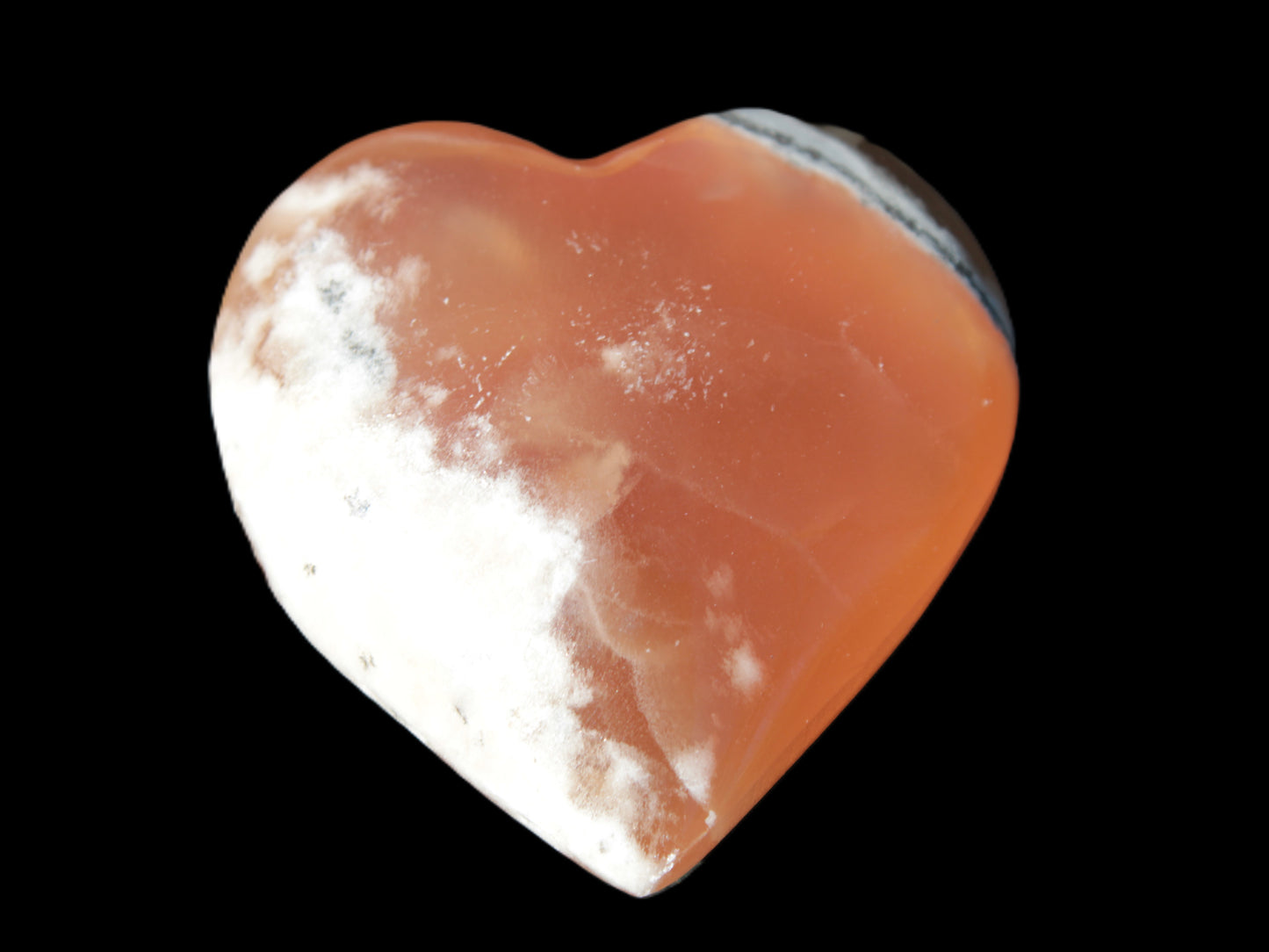 Honey Calcite heart 51-53mm  67.2-84.8g Rocks and Things