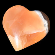 Honey Calcite heart 51-53mm  67.2-84.8g Rocks and Things