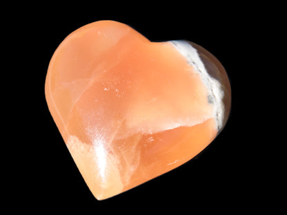 Honey Calcite heart 51-53mm  67.2-84.8g Rocks and Things