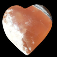 Honey Calcite heart 51-53mm  67.2-84.8g Rocks and Things