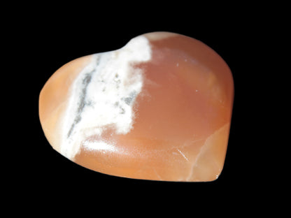 Honey Calcite heart 51-53mm  67.2-84.8g Rocks and Things