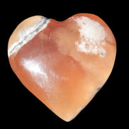 Honey Calcite heart 51-53mm  67.2-84.8g Rocks and Things