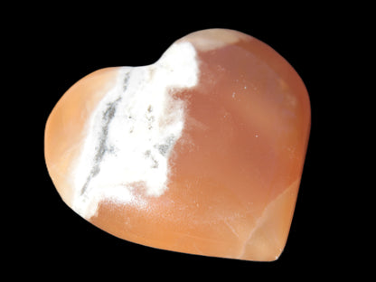 Honey Calcite heart 51-53mm  67.2-84.8g Rocks and Things