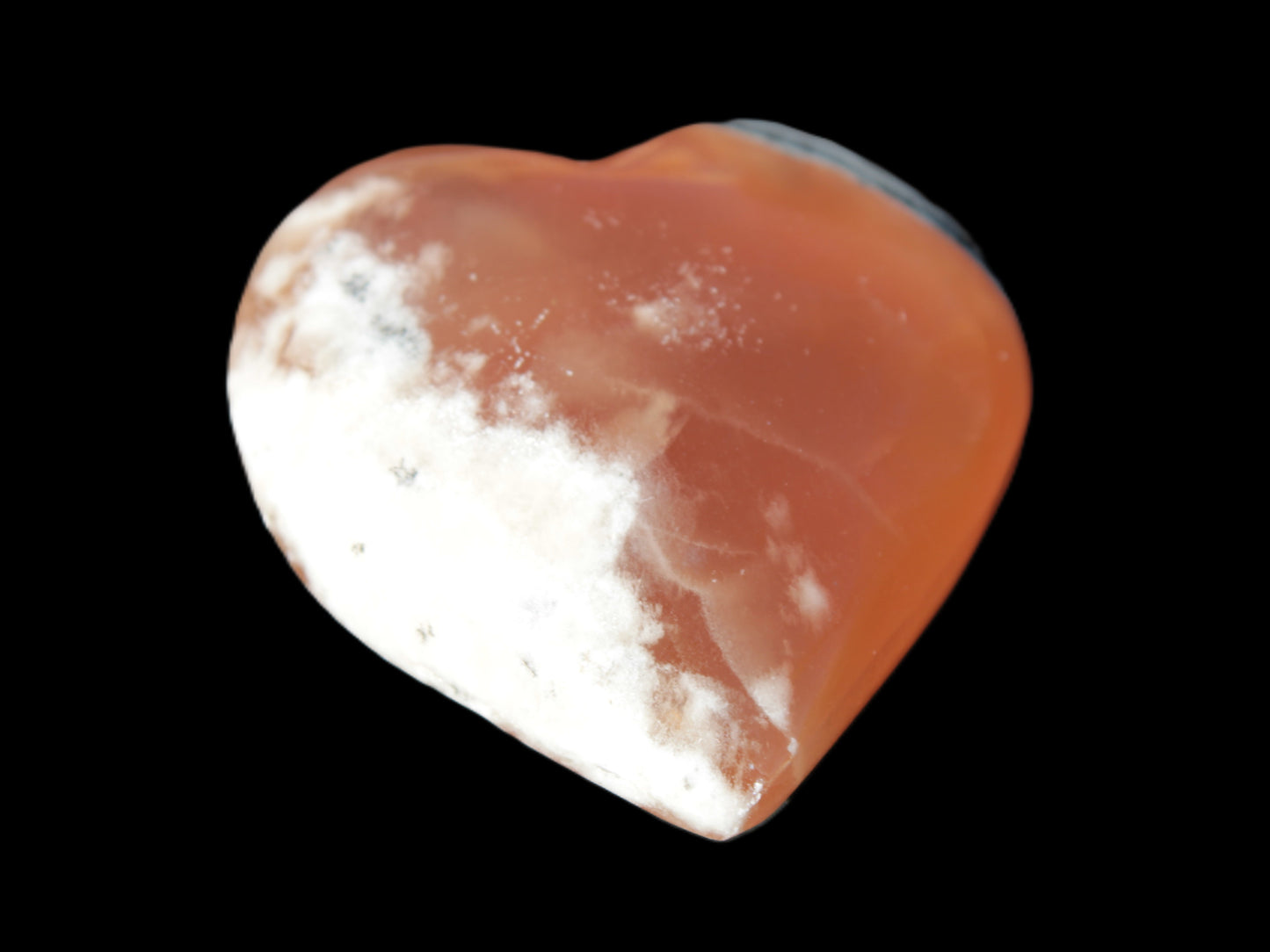 Honey Calcite heart 51-53mm  67.2-84.8g Rocks and Things